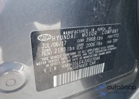 2018 Hyundai Elantra Gt из США, поврежденный, VIN KMHH35LE4JU027044